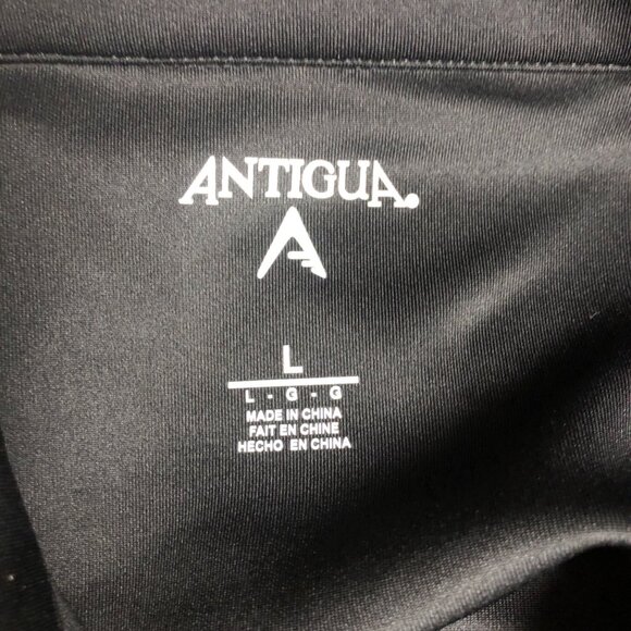 Antigua Sweatshirt Mens Size Large Tony Stewart 14 Black Partial Zip Pullover - Picture 4 of 7